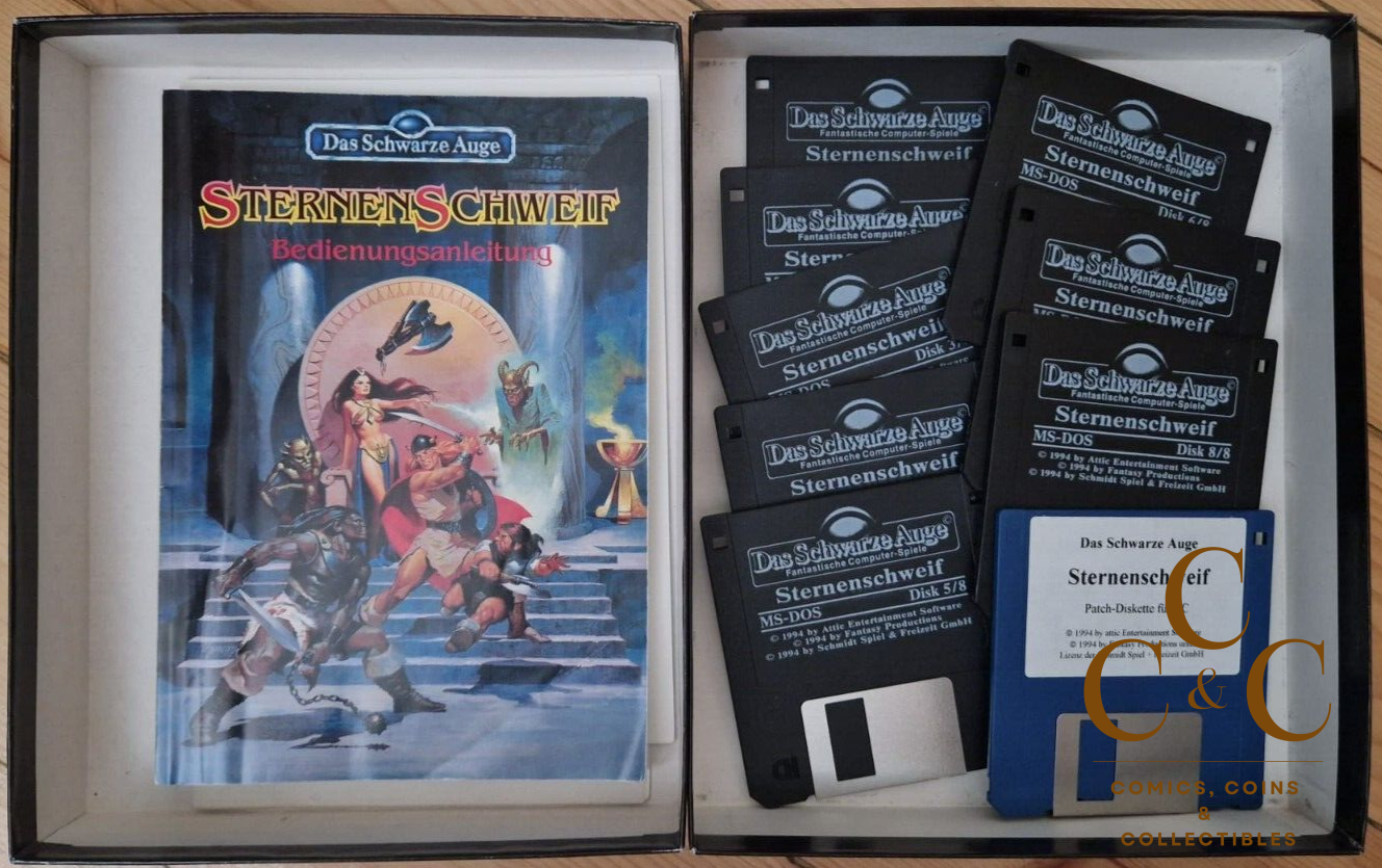 Das Schwarze Auge Sternenschweif MS-DOS 3,5 Zoll Disks in Big Box + Patch-Disk! - Image 3