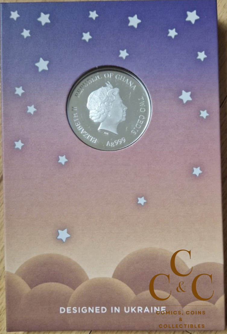 2 Cedi Baby Zodiac - Stier 1/2 oz Silver - 2022 PP Ghana - Image 4