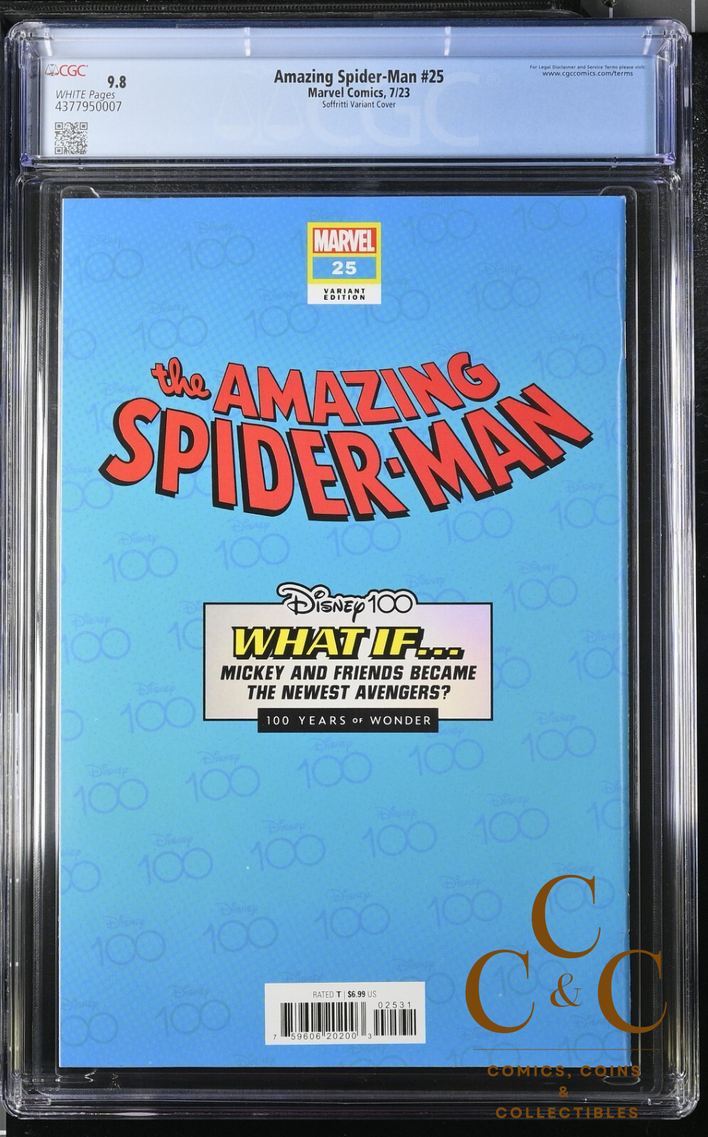 The Amazing Spider-Man #25 The New Avengers Disney Variant- Marvel 2023 -CGC 9.8 - Image 2