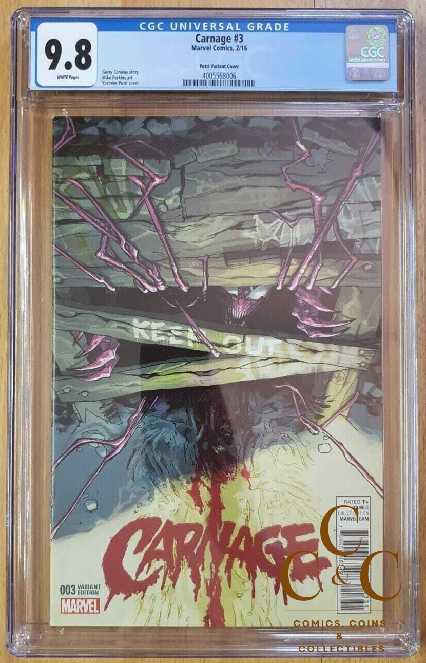 CARNAGE #3 1:25 YASMINE PUTRI VARIANT - CGC 9.8 - Marvel 2016