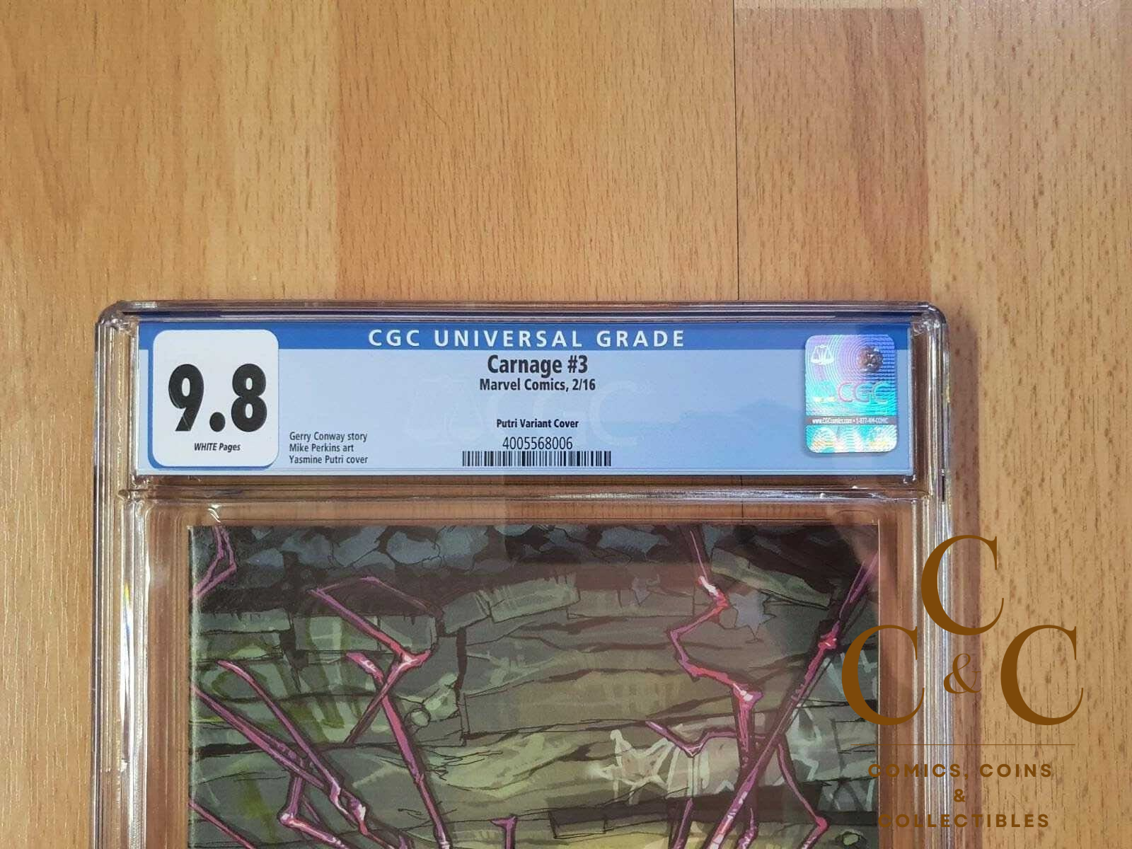 CARNAGE #3 1:25 YASMINE PUTRI VARIANT - CGC 9.8 - Marvel 2016 - Image 3