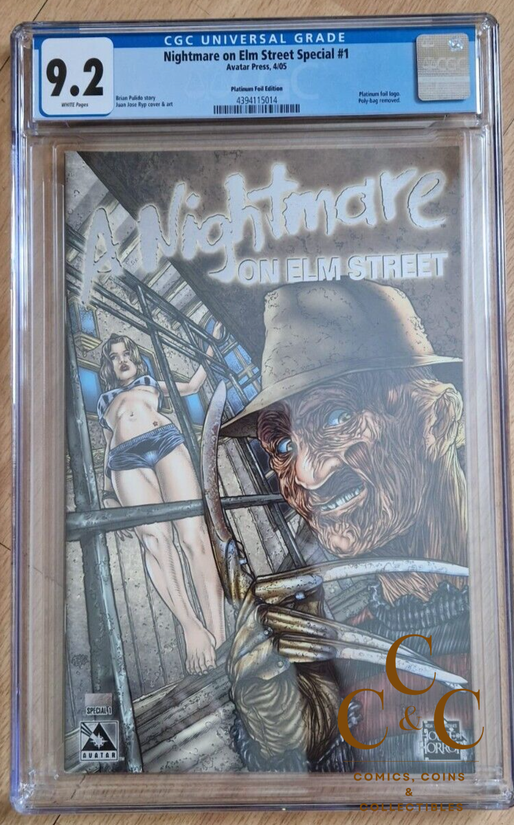 A Nightmare on Elm Street Special #1 - Platinum Foil - Avatar 2005 - CGC 9.2