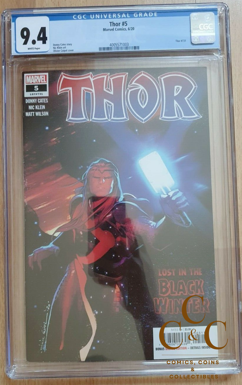 Thor 5 - cgc 9.4 - Marvel 2020 -1st Appearance Of Black Winter