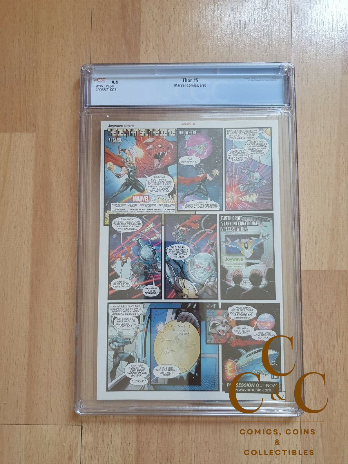 Thor 5 - cgc 9.4 - Marvel 2020 -1st Appearance Of Black Winter - Image 2