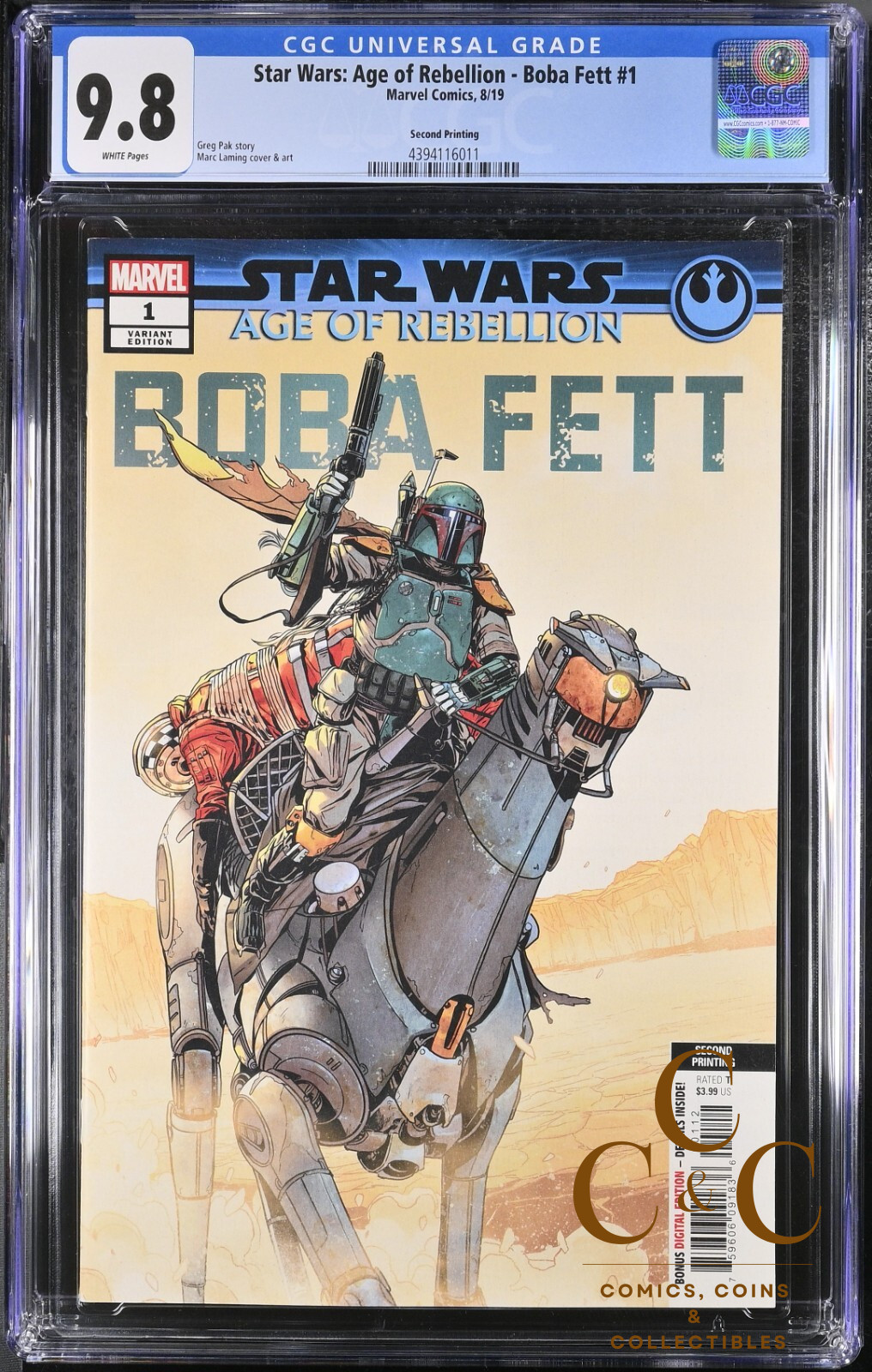 Star Wars: Age of Rebellion Boba Fett - (2019) 2nd Print - CGC 9.8