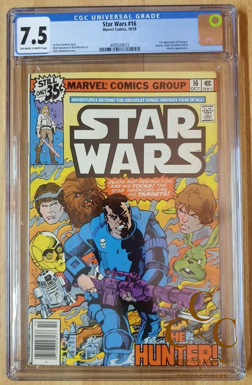 Star Wars #16 - Marvel 1978 - CGC 7.5 - "Valance" Appearance - Bounty Hunters