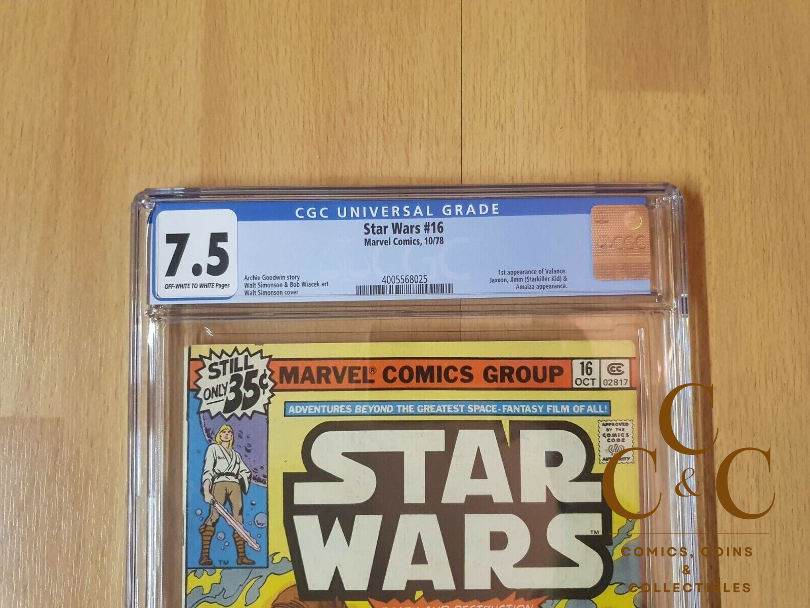 Star Wars #16 - Marvel 1978 - CGC 7.5 - "Valance" Appearance - Bounty Hunters - Image 3