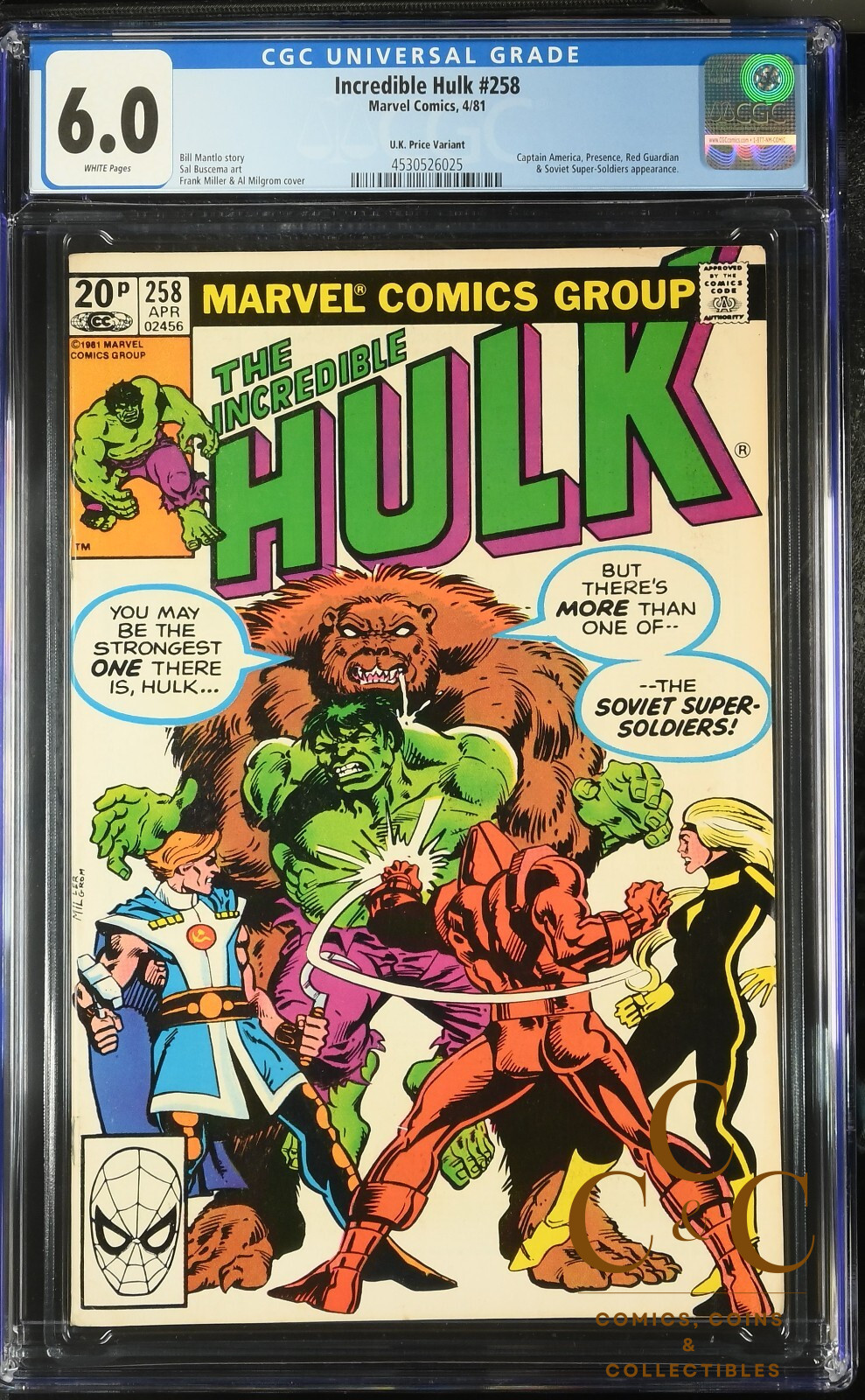 Incredible Hulk Vol.1 #258 - CGC 6.0 - Marvel 1981 US Comics - 1st Ursa Major