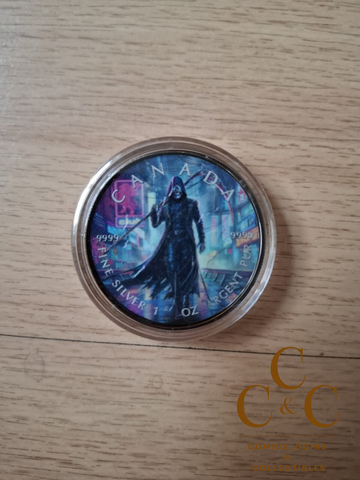 5 Dollar Canada 2023 BU - 1 OZ Grim Reaper Cyberpunk 2023 - Image 5