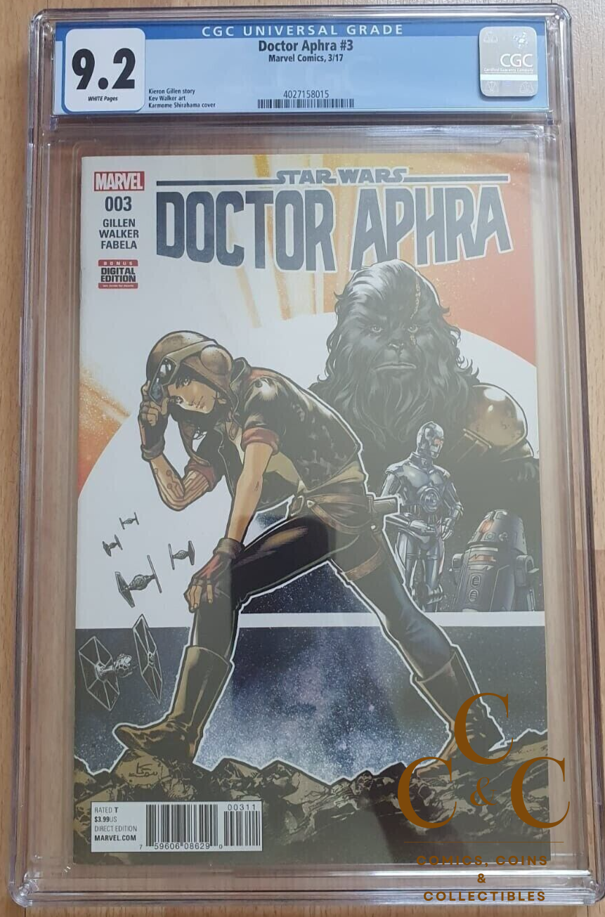 Star Wars Doctor Aphra # 3 - Black Krrsantan Cover - CGC 9.2 - Marvel 2017