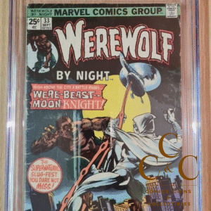 Werewolf by Night 33 1975 - 2nd appearance of Moon Knight - CGC graded 2.5