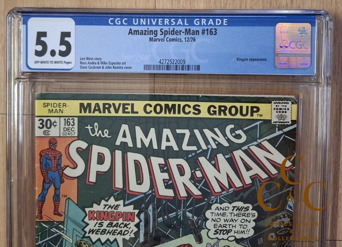 Amazing Spider-Man # 163 - Cgc 5.5 - Marvel 1976 - Kingpin - Image 3