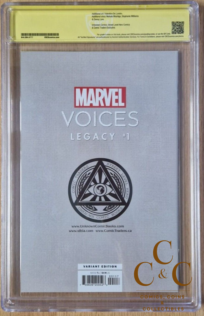 MARVELS VOICES LEGACY #1 Dell Otto Virgin Var - CBCS 9.6 - signed Dell Otto - Image 4