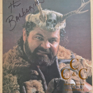 THE Barbarian signed Autogramm - WWE WRESTLER in Person autograph