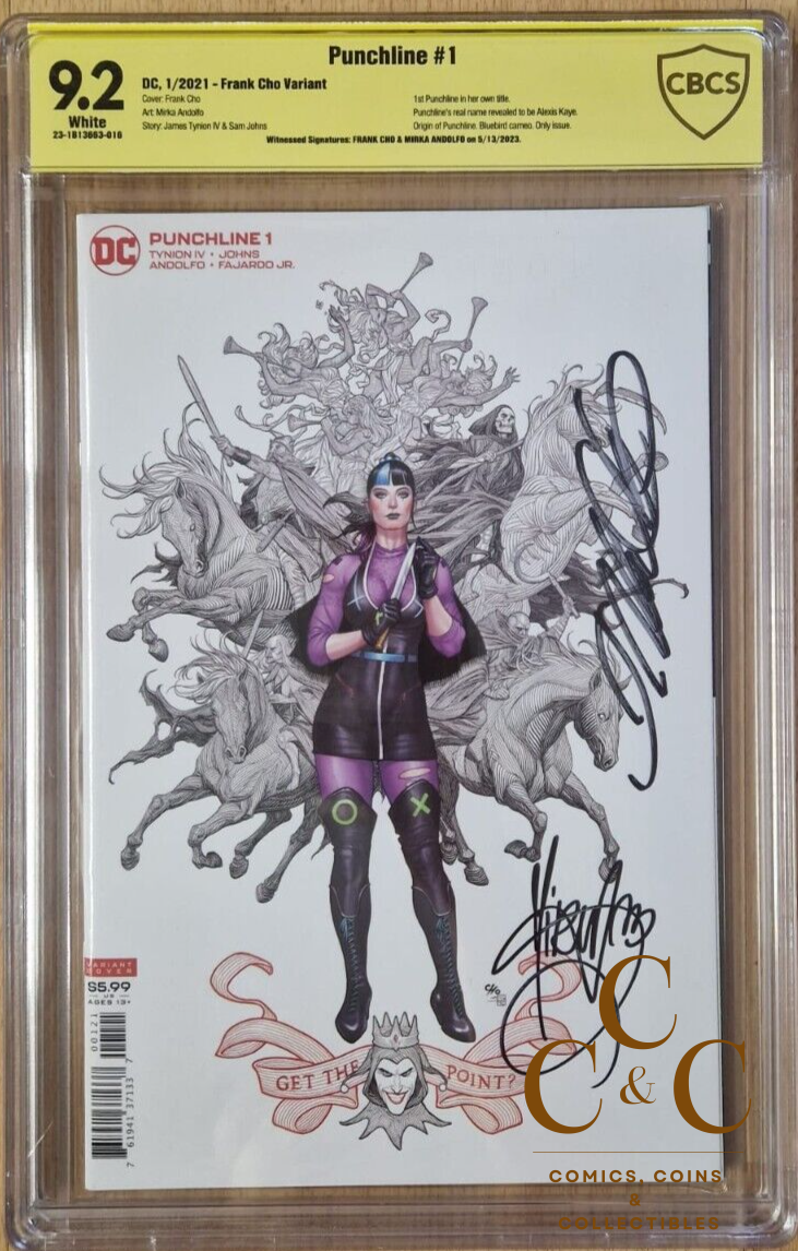 Punchline #1 Frank Cho Variant - 2021 DC Comics - CBCS 9.2 Signed Cho & Andolfo