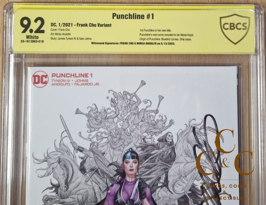 Punchline #1 Frank Cho Variant - 2021 DC Comics - CBCS 9.2 Signed Cho & Andolfo - Image 4