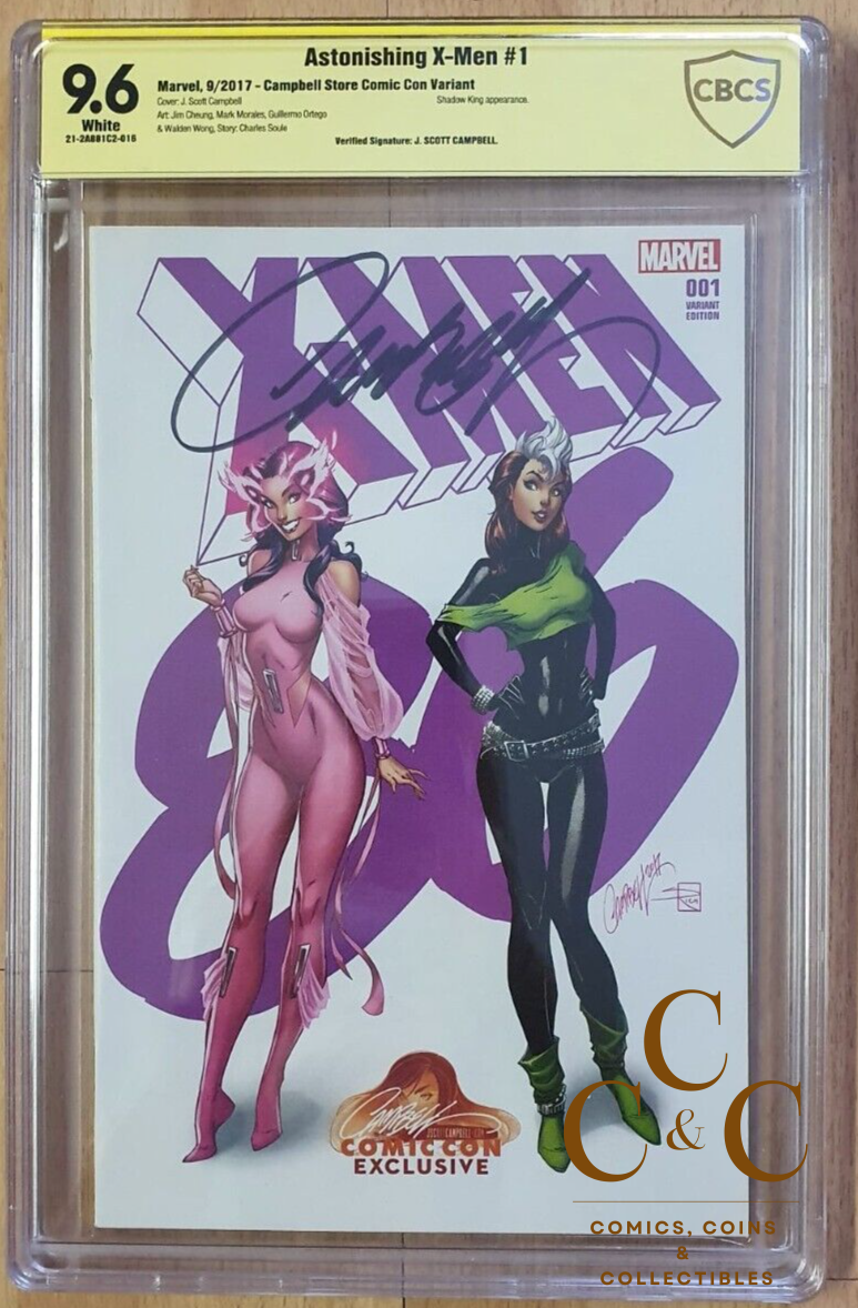 Astonishing X-Men #1 - signed by J. Scott Campbell! - CBCS 9.6 - Marvel 2017