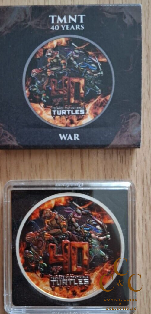 WAR - 40th Teenage Mutant Ninja Turtle TMNT - 1oz Silver Coin 2024 - 99 mintage! - Image 2