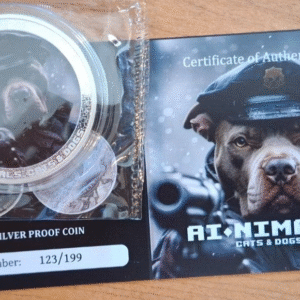 AI-NIMALS Police DOG - 1 Oz Silver Coin - 1000 Francs Cameroon 2025