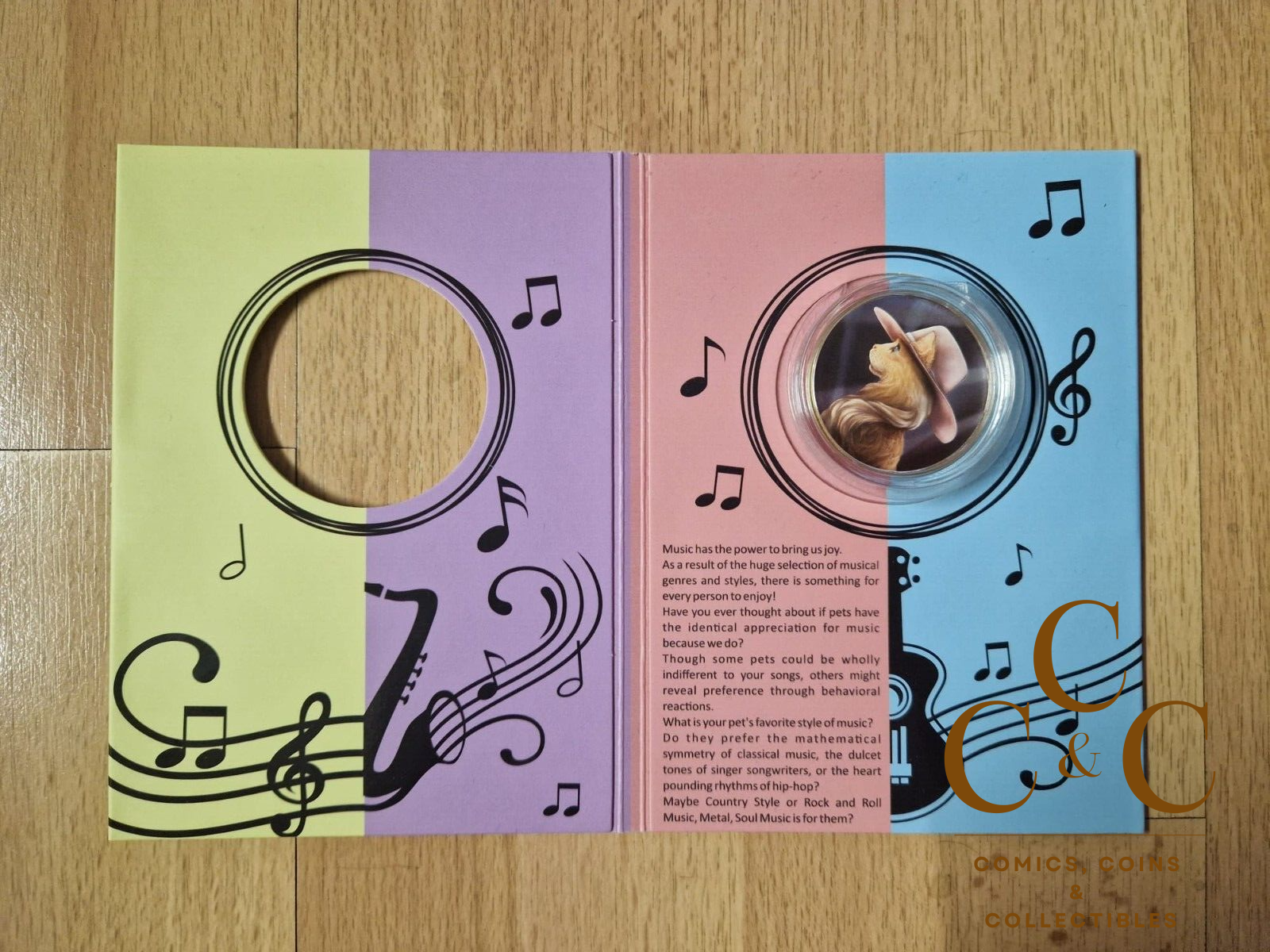 Romance Pets on Music Style - Silver Coin 1$ - Niue 2021