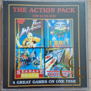 COMMODORE C64 / C128 Diskette - THE ACTION PACK - 4 Games - 1990 - SILVERBIRD