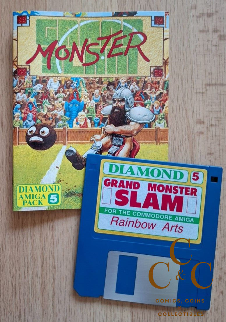 Grand Monster Slam (Rainbow Arts 1989) Amiga (Disk, Manual, Box)