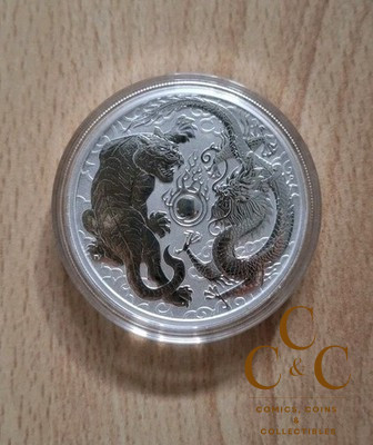 3x 1 Oz Silver Perth Mint - Dragon & Phoenix 2017 -2019 Myths & Legends - Image 5