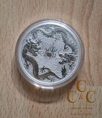 3x 1 Oz Silver Perth Mint - Dragon & Phoenix 2017 -2019 Myths & Legends - Image 7