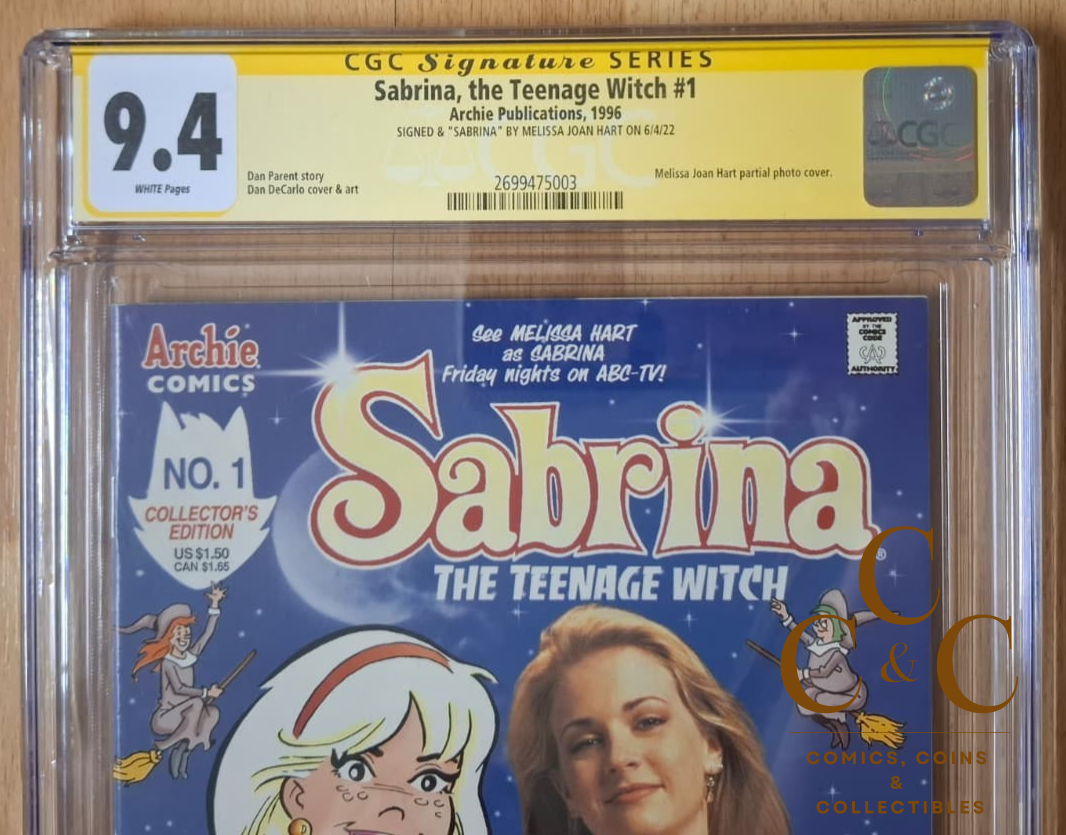 Sabrina The Teenage Witch #1 CGC 9.4 Photo Cover - signed by Melissa Joan Hart - Image 3