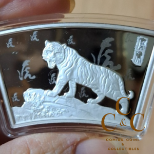Samoa 5 Dollars 2022 - 30gr Silver - Lunar Tiger Fächer Silber