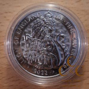 Royal Tudor Beasts - Lion of England - 2 oz Silber Coin Großbritannien 2022