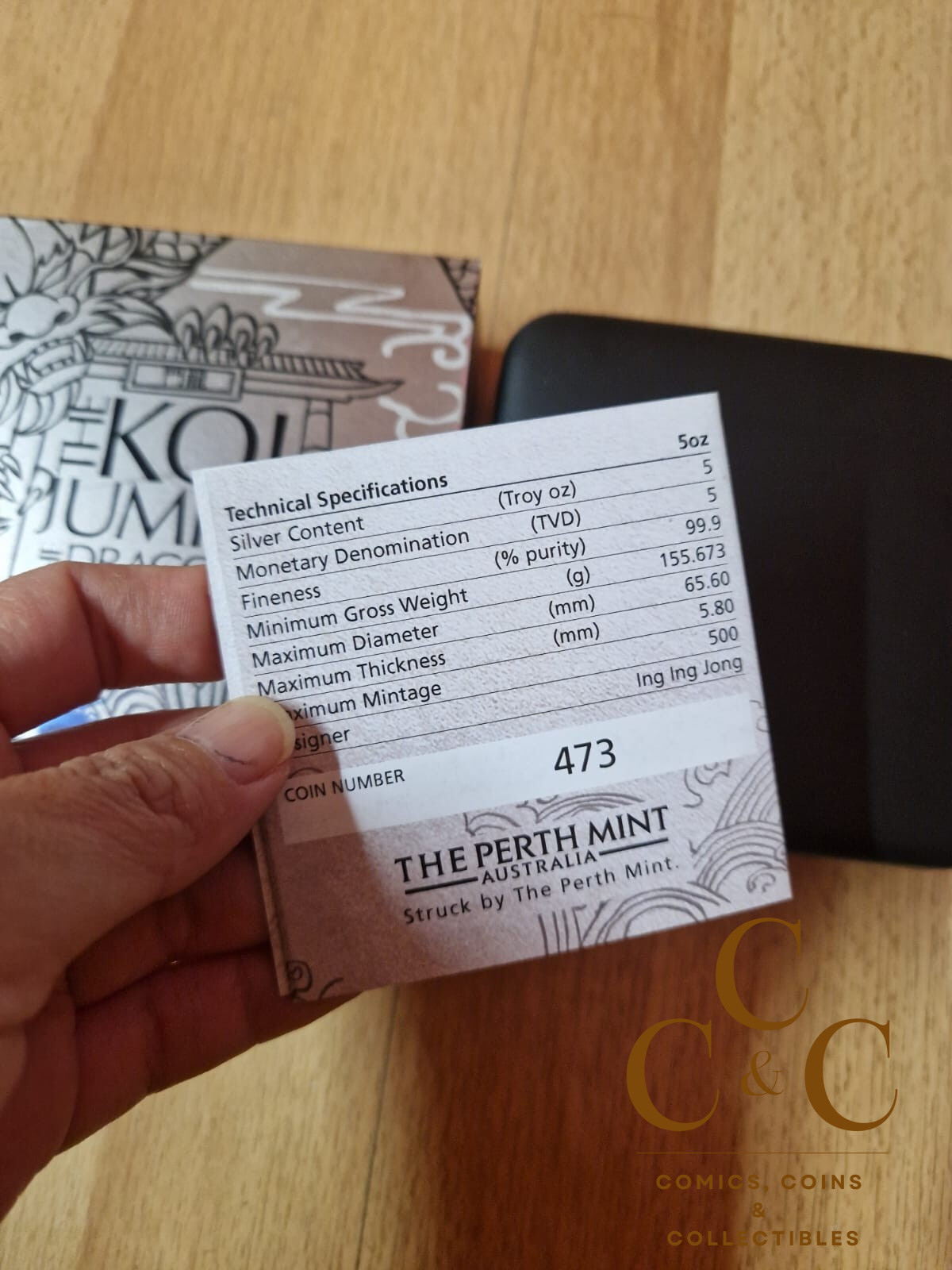 5 oz Coloured Silver Proof Coin - 2016 The Koi Jumps the Dragon Gate - Image 6