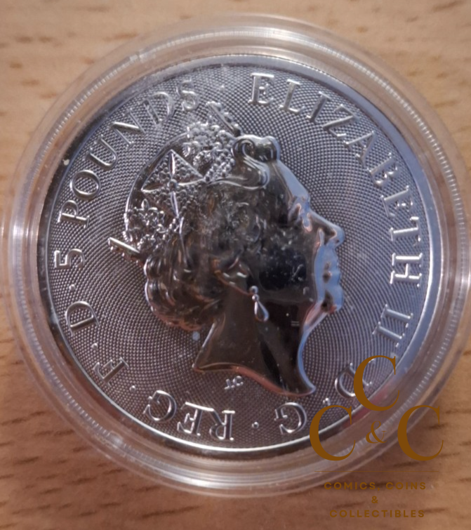 Royal Tudor Beasts - Lion of England - 2 oz Silber Coin Großbritannien 2022 - Image 2