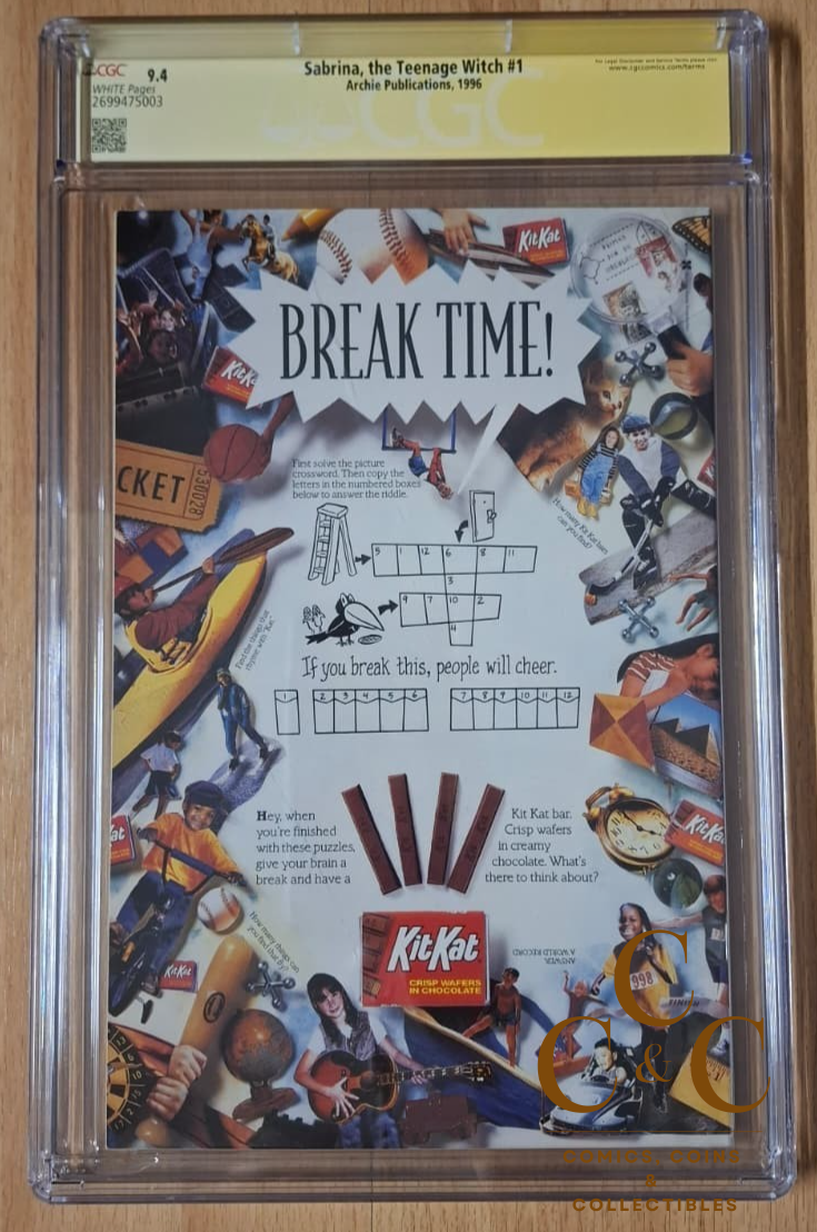 Sabrina The Teenage Witch #1 CGC 9.4 Photo Cover - signed by Melissa Joan Hart - Image 4