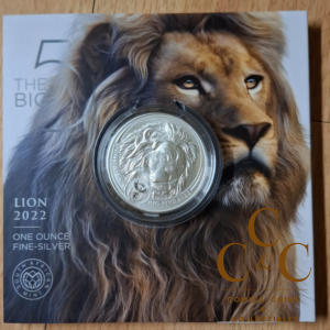 Silbermünze 1 Oz ST Südafrika - Big Five II. Löwe (2.) 2022 - im Blister