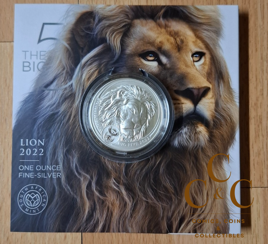 Silbermünze 1 Oz ST Südafrika - Big Five II. Löwe (2.) 2022 - im Blister - Image 3