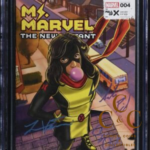 Ms. Marvel #4 2024 variant CGC 9.8 SS Signed by SANA AMANAT, PIRZADA & VELLANI