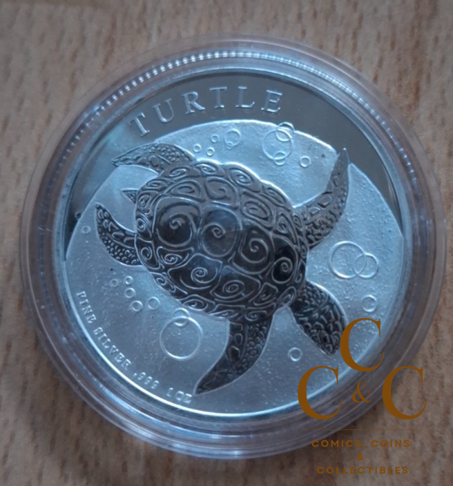 2022 Niue - Turtle Hawksbill - 1 OZ Silver - Image 3