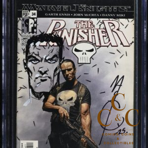 Marvel 2003 - Punisher v4 #34 - John MccRae Sketch & Autograph - CGC 7.0