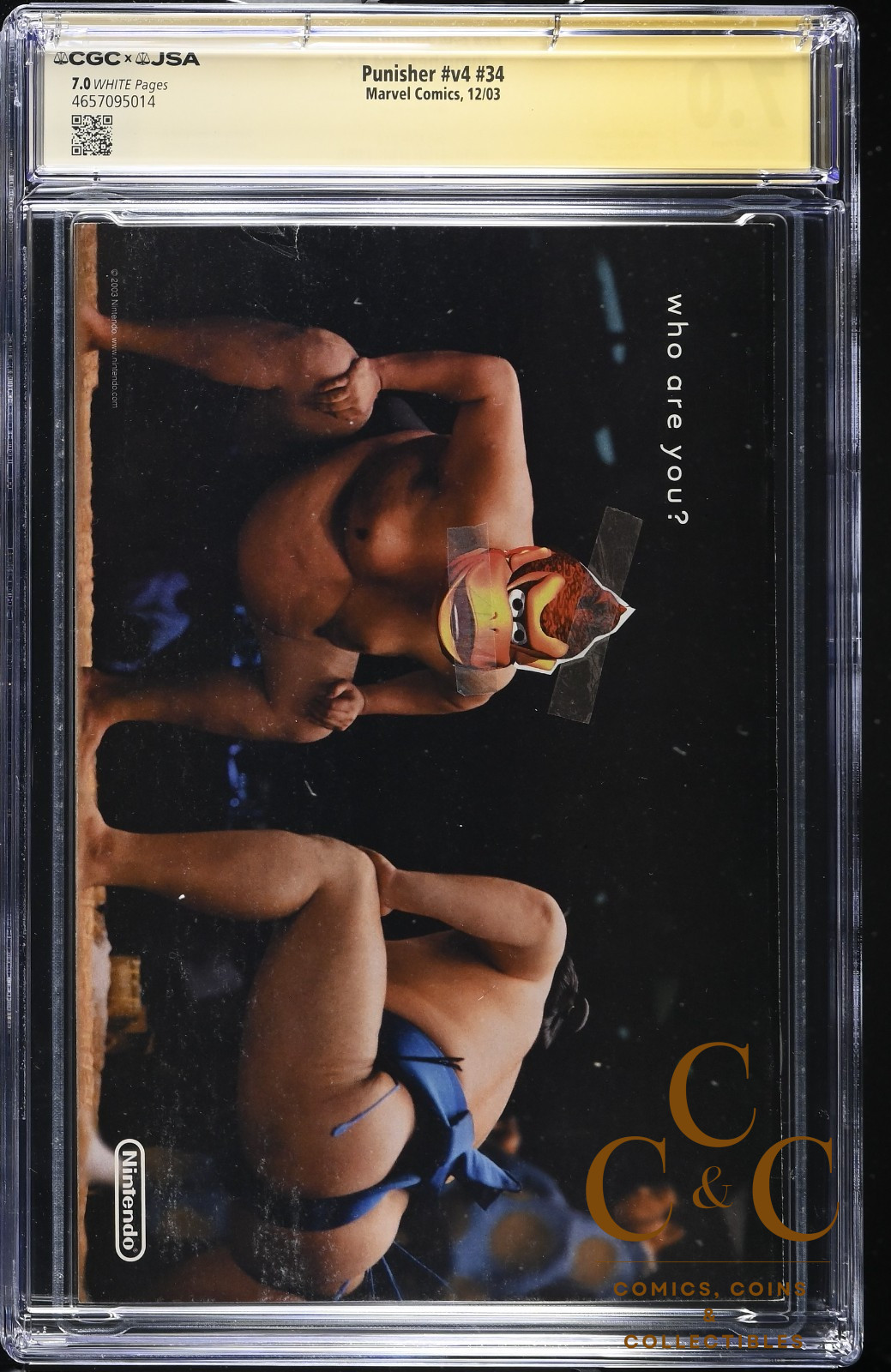 Marvel 2003 - Punisher v4 #34 - John MccRae Sketch & Autograph - CGC 7.0 - Image 2