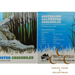 Australien 2013 - 1oz Silver Australian Saltwater Crocodiles Bindi - OVP Blister