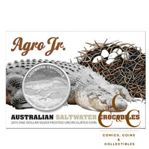 Australien 2015 - 1oz Silver Australian Saltwater Crocodiles Agro Jr -Blister