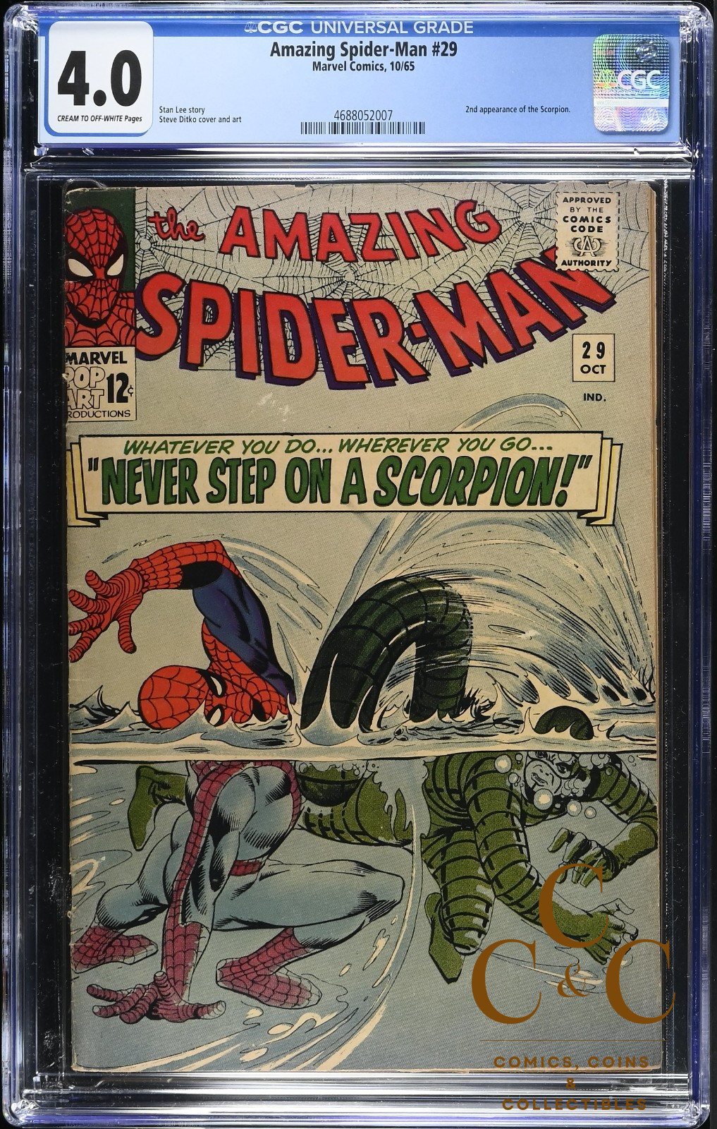 Amazing Spider-Man #29 - Marvel 1965 - CGC 4.0 (2nd Scorpion App)