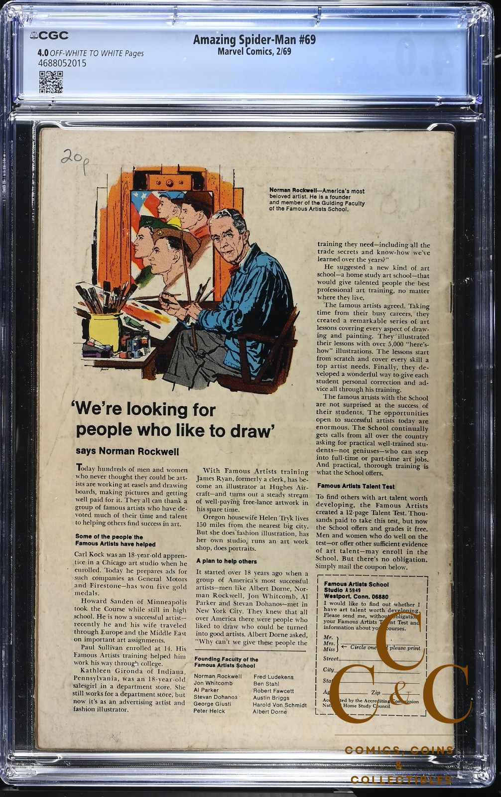 Amazing Spider-Man #69 - Marvel 1969 - CGC 4.0 (Kingpin App) - Image 2